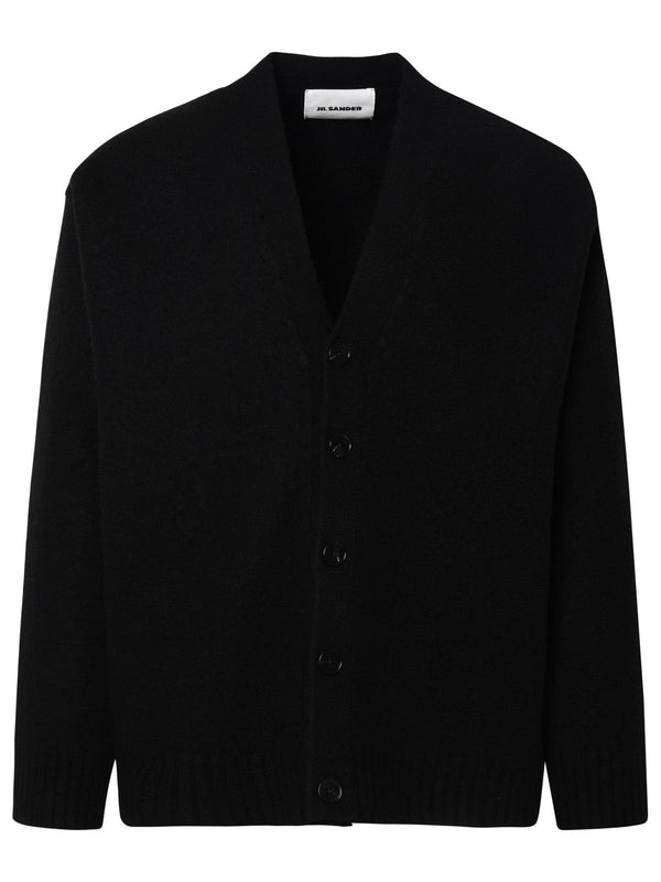 Black Wool Cardigan