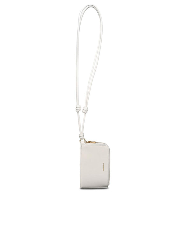 Jil Sander Ivory Leather Cardholder