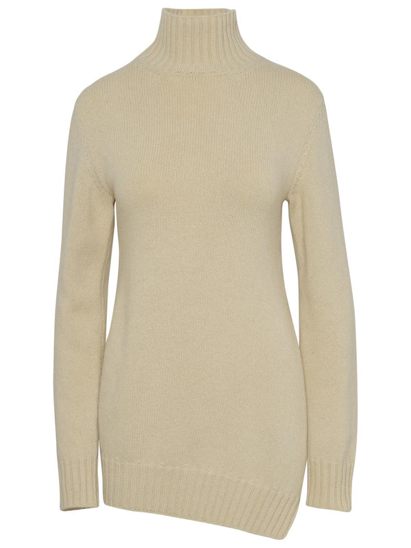 Jil Sander Ivory Yack Blend Turtleneck Sweater