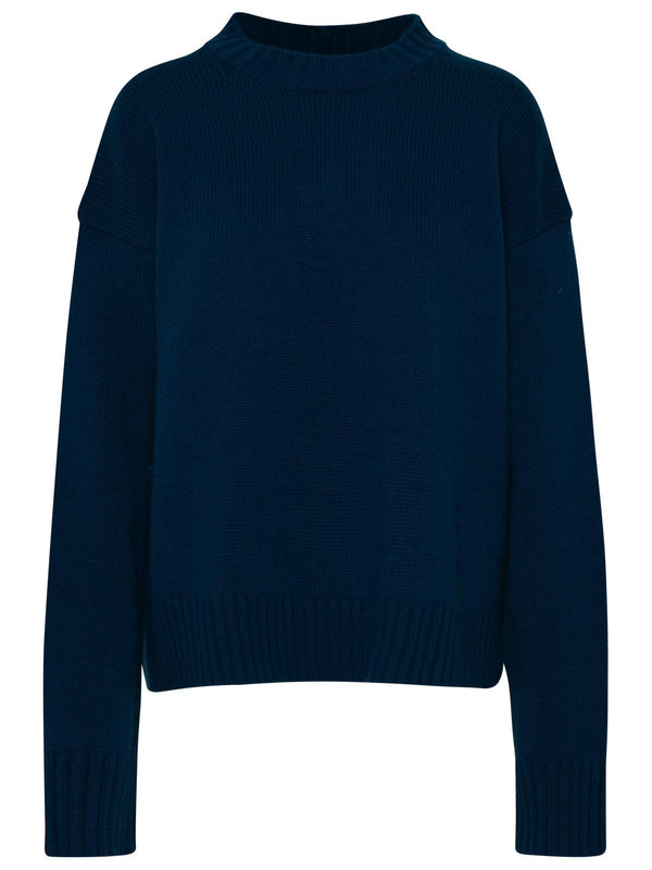 Jil Sander Sweater In Blue Cashmere Blend