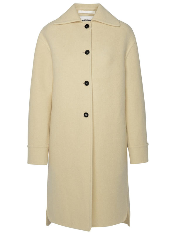 Jil Sander Cream Wool Coat