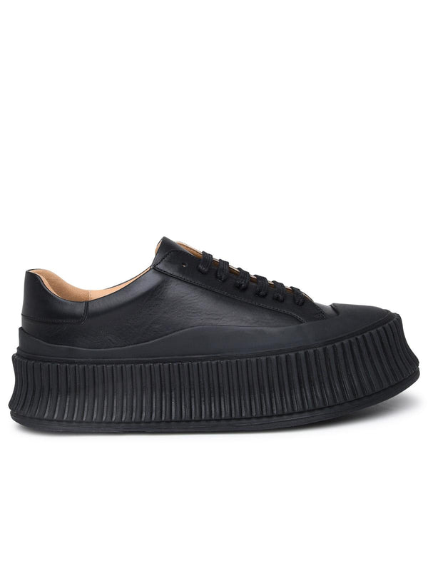 Jil Sander Black Leather Sneakers