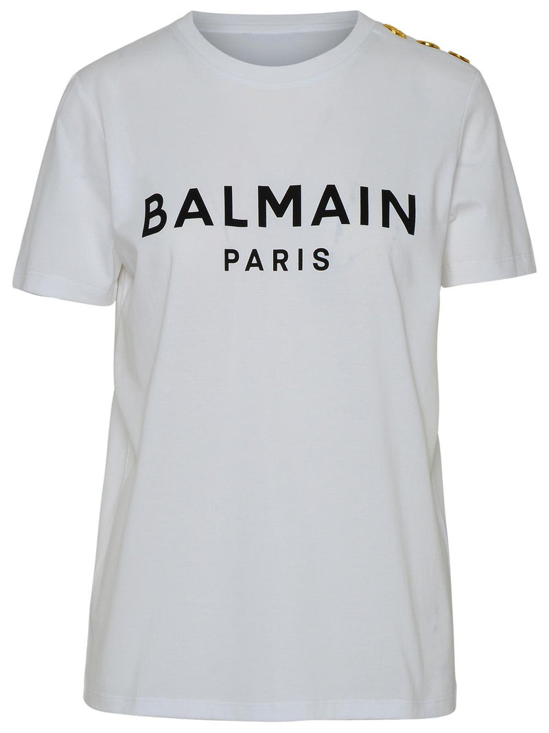 Balmain Balmain Cotton Polo Shirt White Women - World Class Fashion