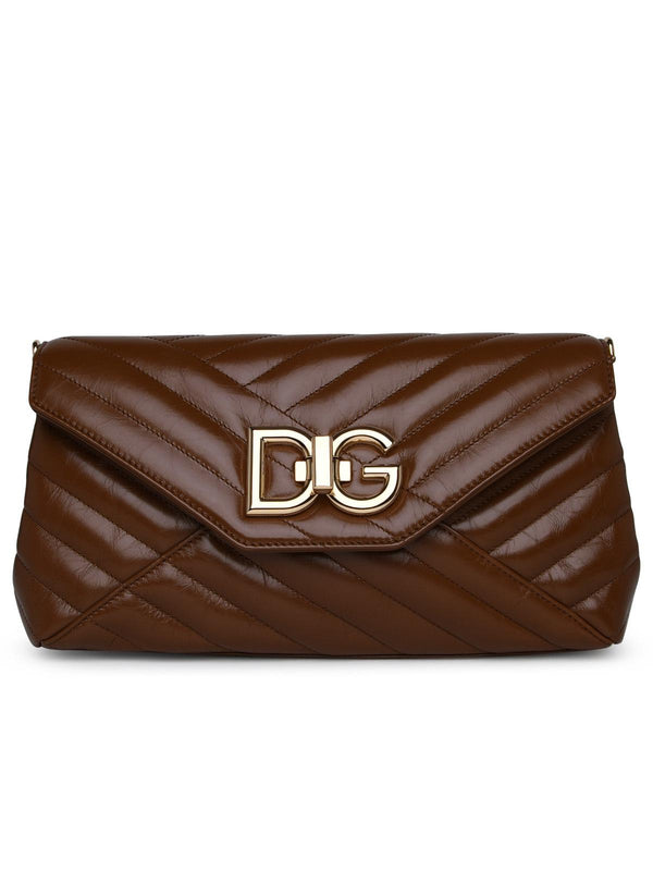 Dolce & Gabbana Lop Camel Calf Leather Shoulder Strap