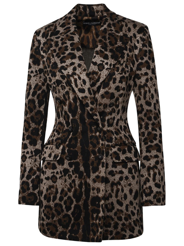 Dolce & Gabbana Leopard Viscose Blazer