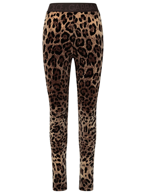 Dolce & Gabbana Two-tone Charmeuse Leggings