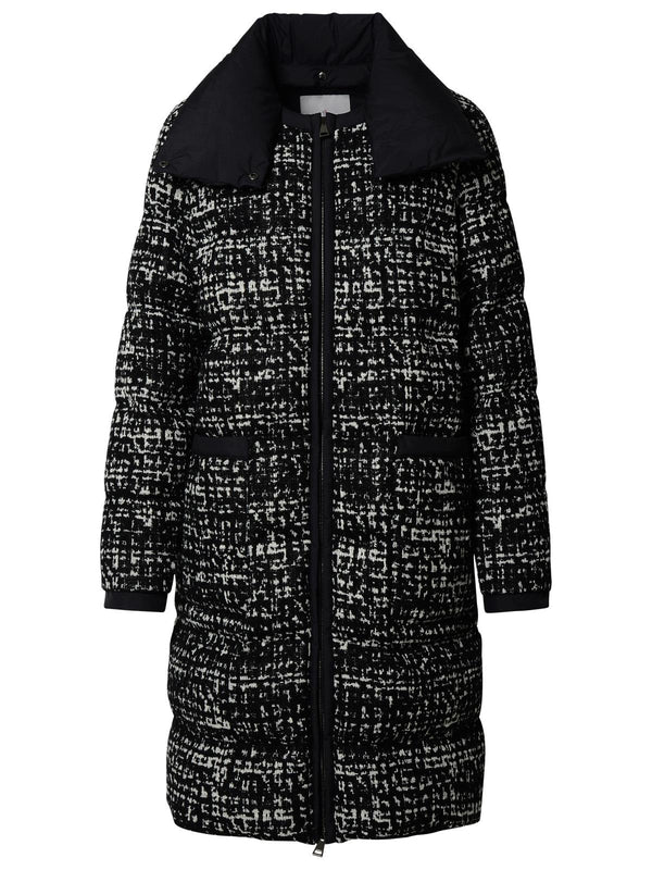 Moncler 'rhone' Black Virgin Wool Blend Down Jacket