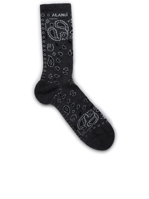 Alanui Grey Cotton Socks