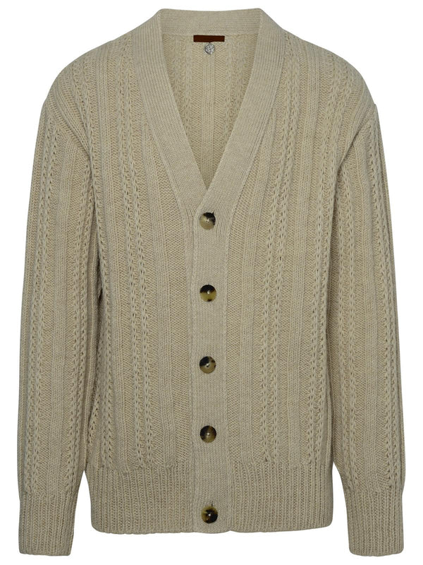 Alanui Beige Alpaca Blend Cardigan