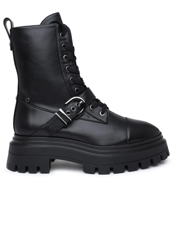 Stuart Weitzman Black Leather Maverick Boots