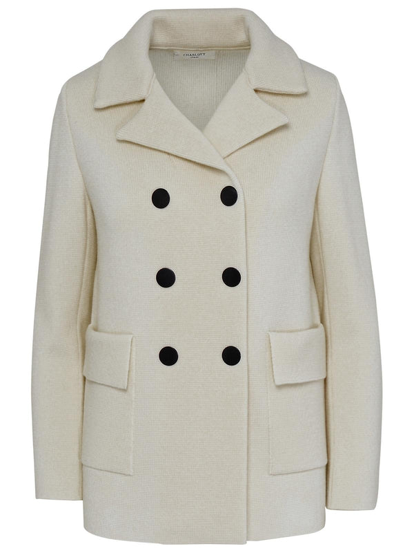 Charlott White Wool Coat