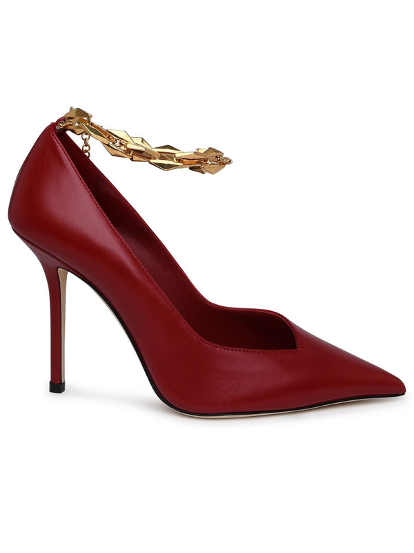 Jimmy Choo Diamond Pumps In Red Leather