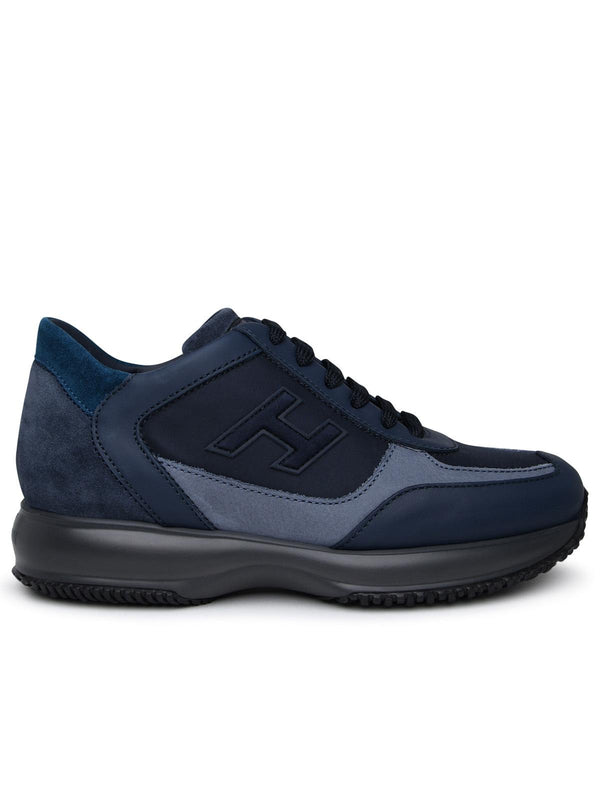 Hogan Blue Leather Sneakers