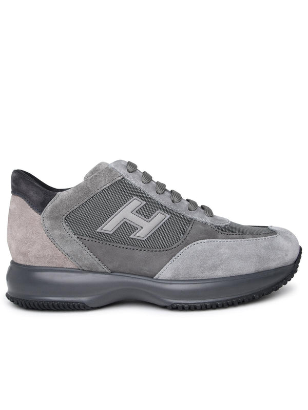 Hogan Grey Suede Blend Sneakers