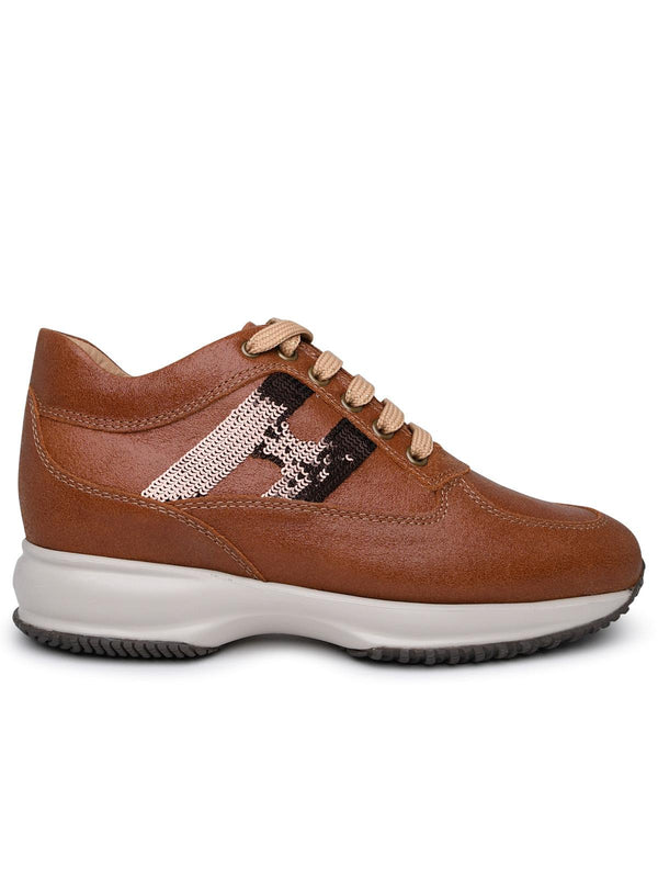 Brown Leather Sneakers