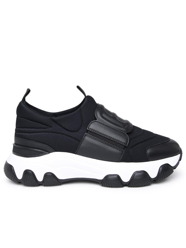 Hogan Black Fabric Sneakers