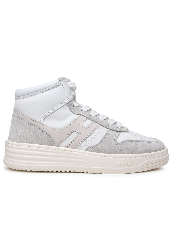 Hogan H630 Basket Sneakers In White Leather