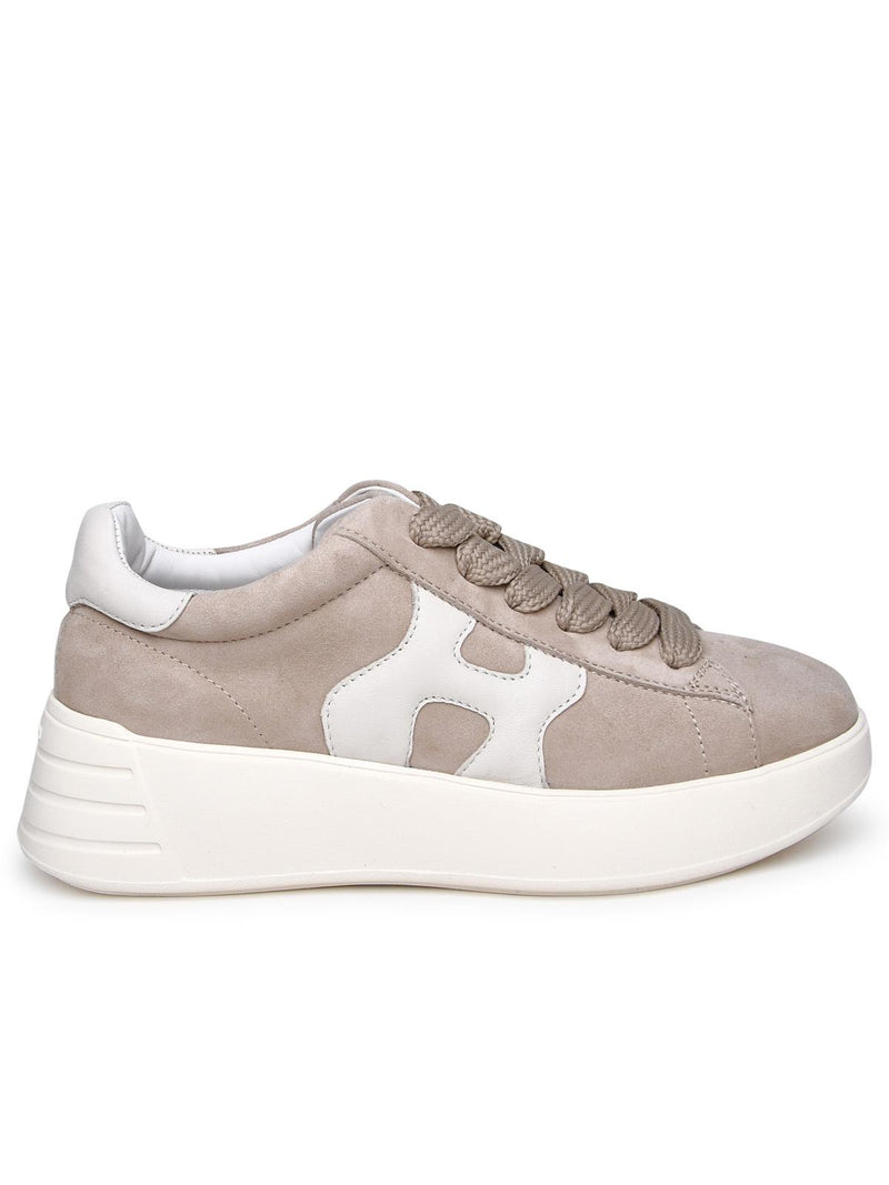 Hogan Zapatillas Hogan Rebel de ante beige para mujer - World Class Fashion