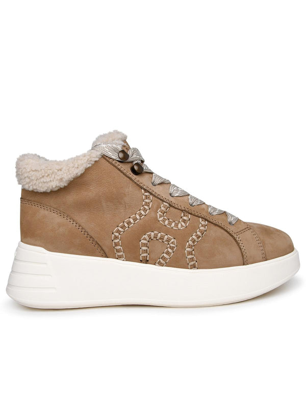 Hogan Rebel Camel Suede Sneakers