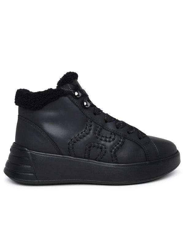 Hogan Rebel Black Leather Sneakers