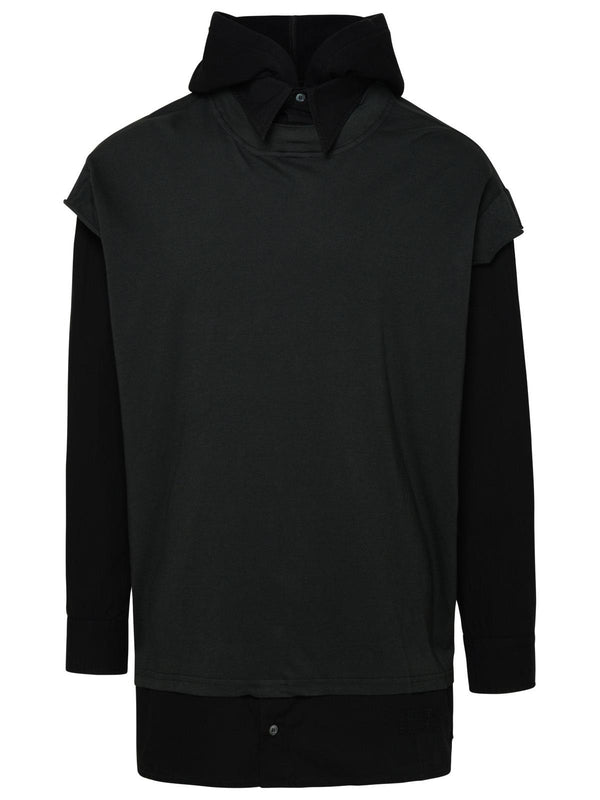 Mm6 Maison Margiela Black Cotton Sweater