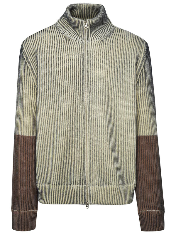 Mm6 Maison Margiela Two-tone Wool Blend Sweater