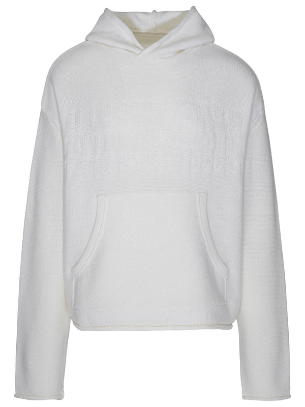 Mm6 Maison Margiela White Wool Sweatshirt