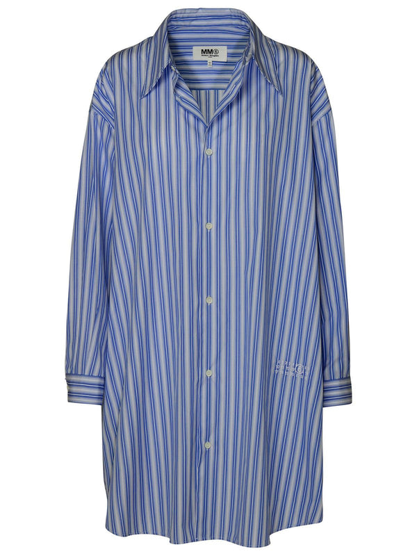 Mm6 Maison Margiela Long Striped Cotton Shirt