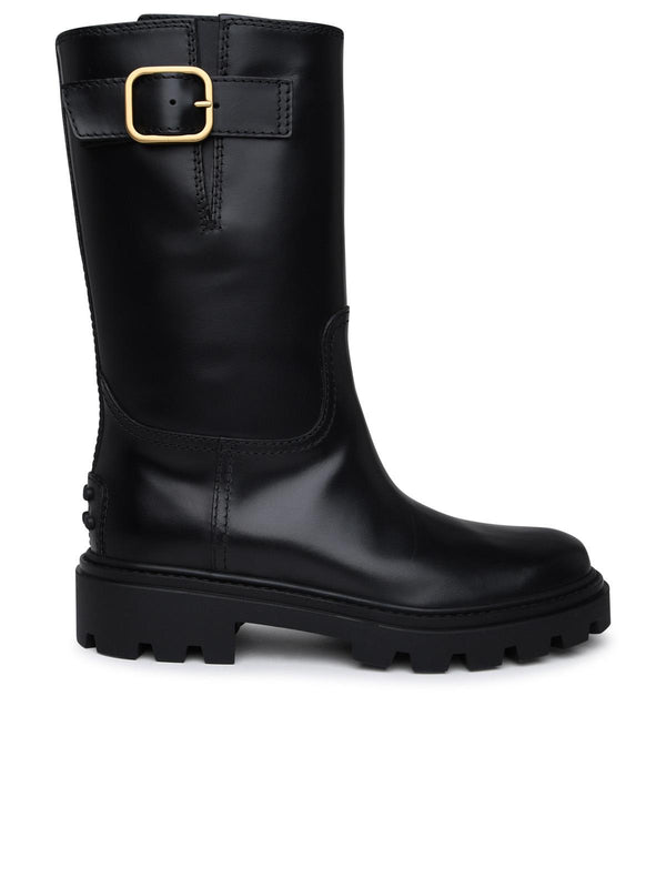 Tod's Black Leather Boots