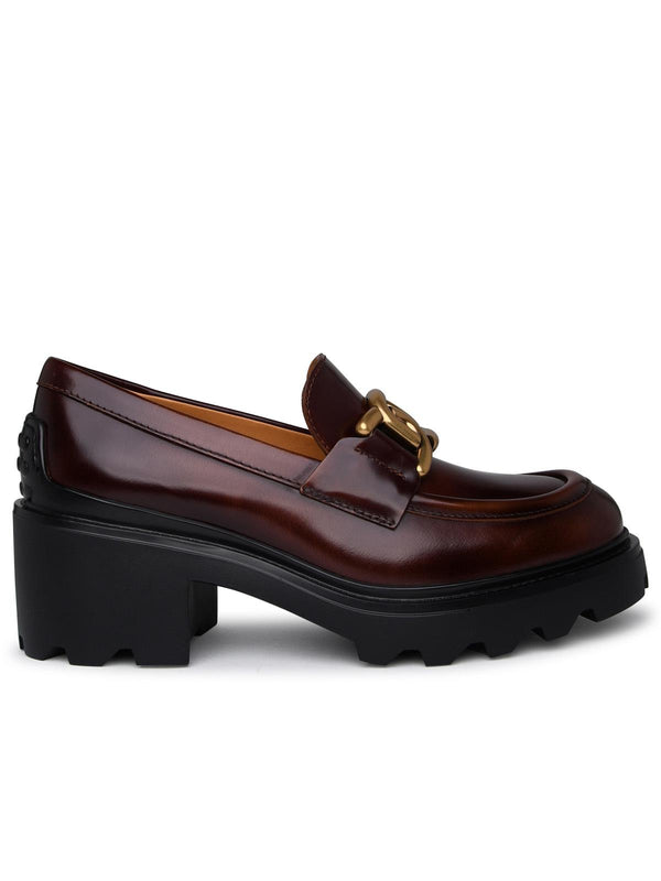 Tod's Brown Leather Loafers