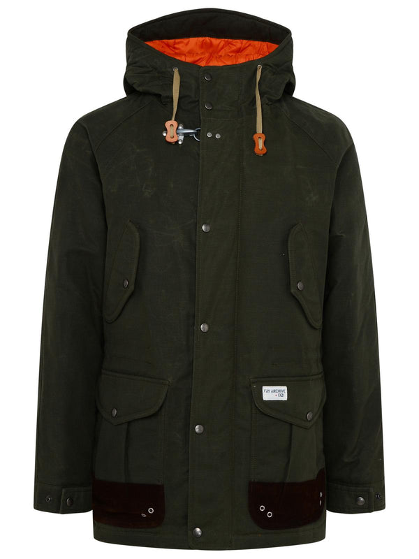 Fay Archive Parka In Green Cotton