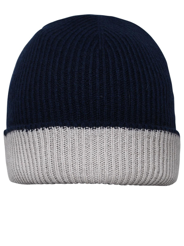 Eleventy Blue Cashmere Beanie