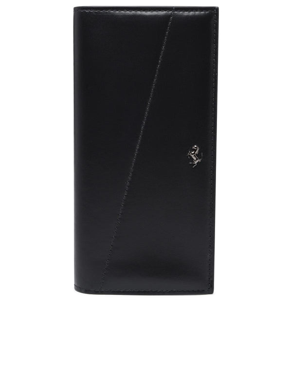 Ferrari Black Leather 'yen' Wallet