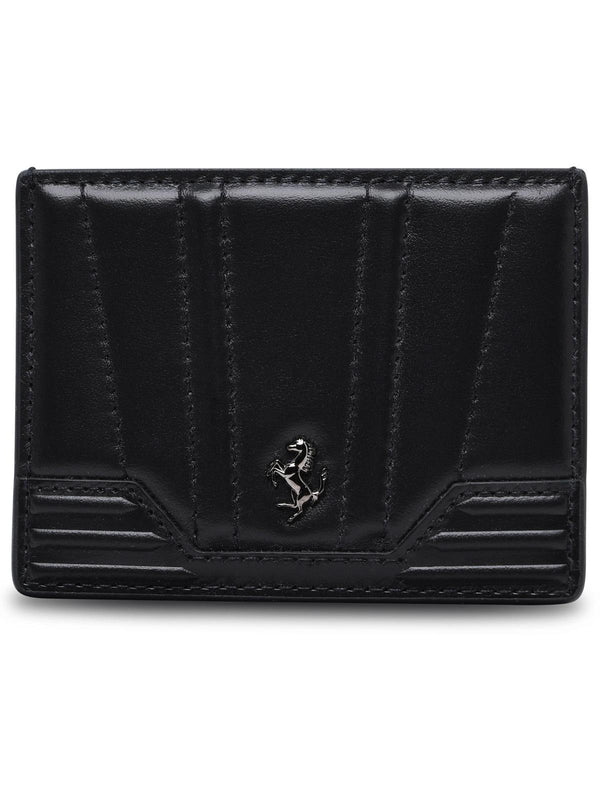 Ferrari Black Leather Cardholder