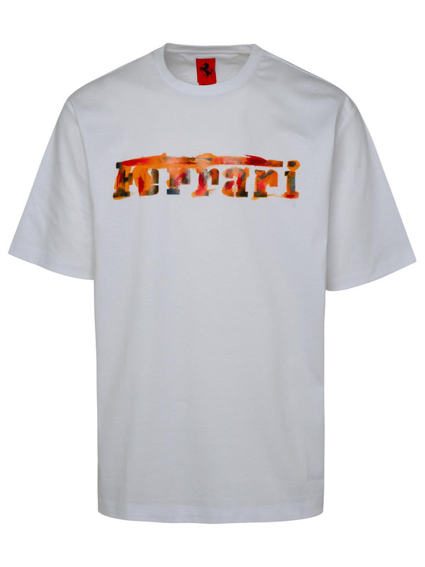 Ferrari White Cotton T-shirt