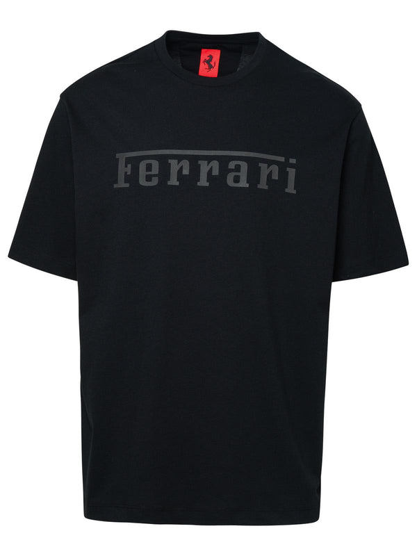 Ferrari Black Cotton T-shirt