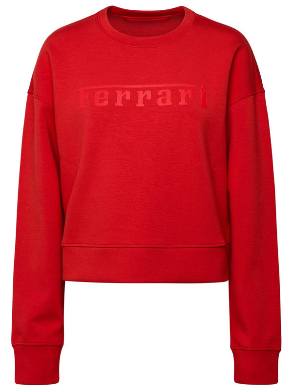 Ferrari Red Viscose Blend Sweatshirt