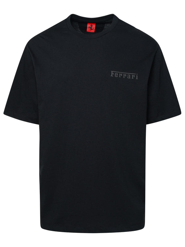 Ferrari Black Cotton T-shirt