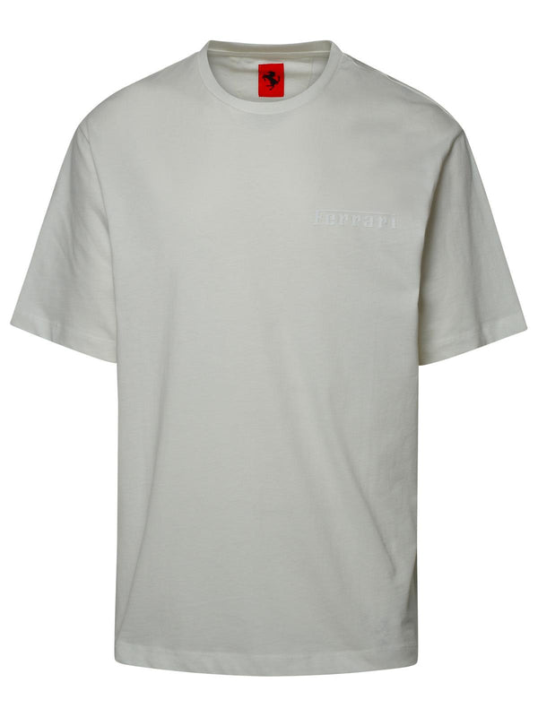 Ferrari White Cotton T-shirt