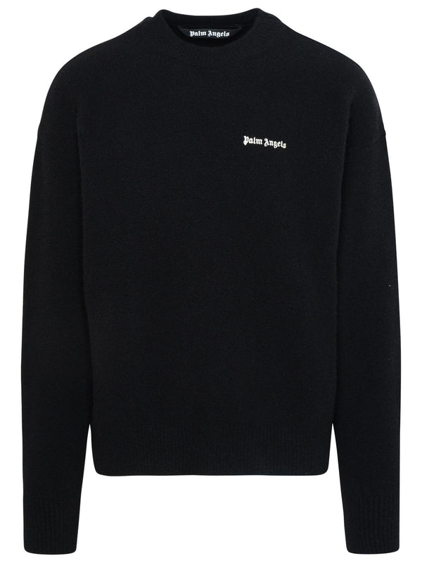 Palm Angels Black Virgin Wool Blend Sweater