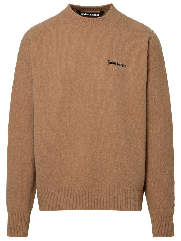 Palm Angels Camel Cashmere Blend Sweater