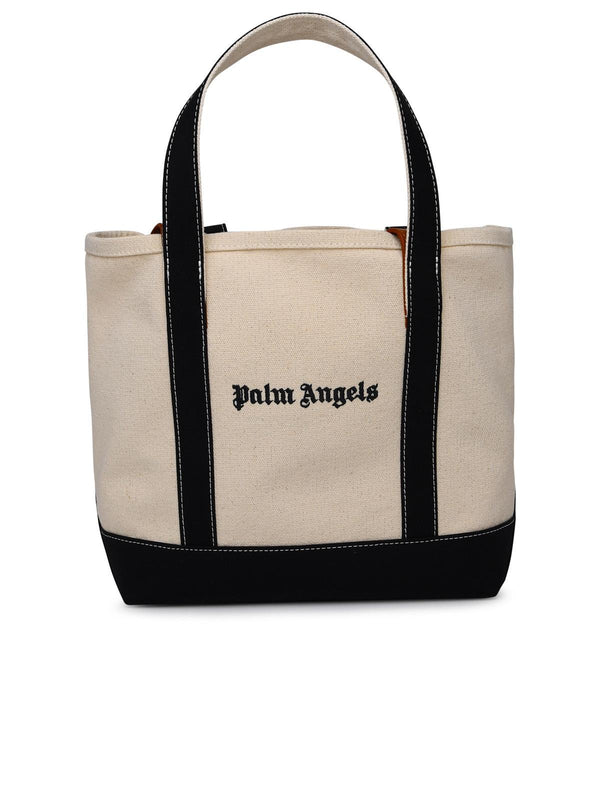 Palm Angels Ivory Cotton Tote Bag