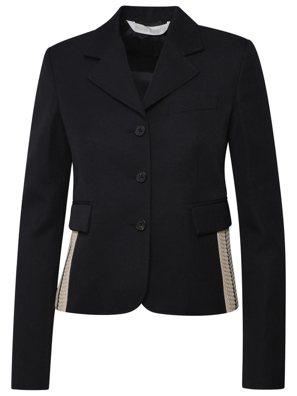 Palm Angels Black Virgin Wool Blend Blazer