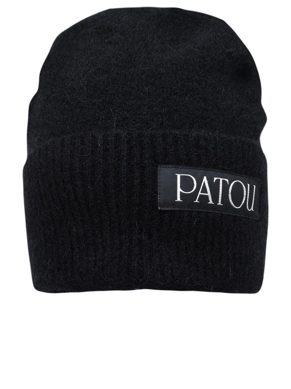 Patou Black Alpaca Blend Beanie