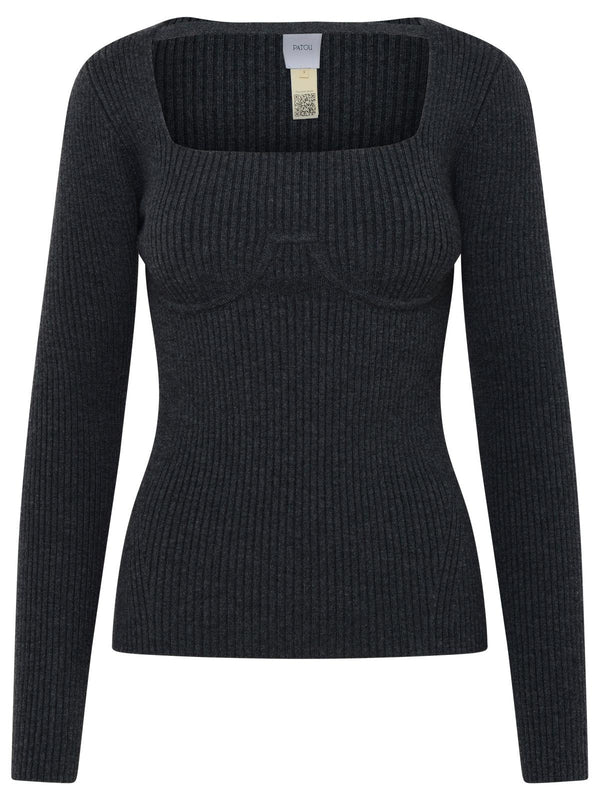 Patou Grey Wool Sweater