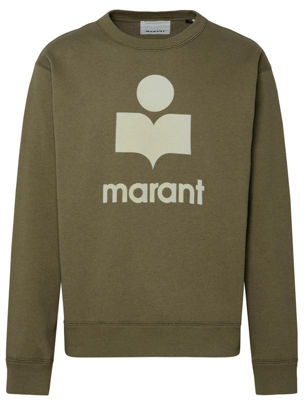 Isabel Marant Mikoy Sweatshirt In Khaki Cotton Blend