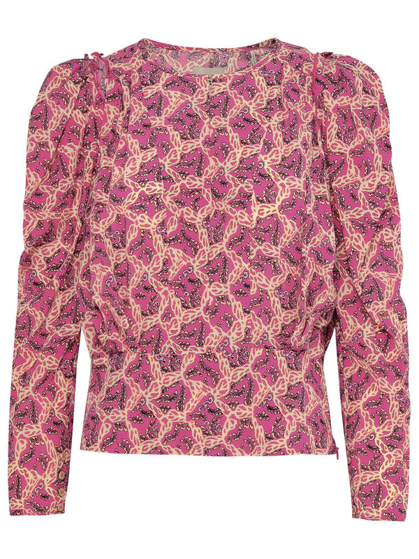 Isabel Marant 'zarga' Blouse In Fuchsia Silk Blend