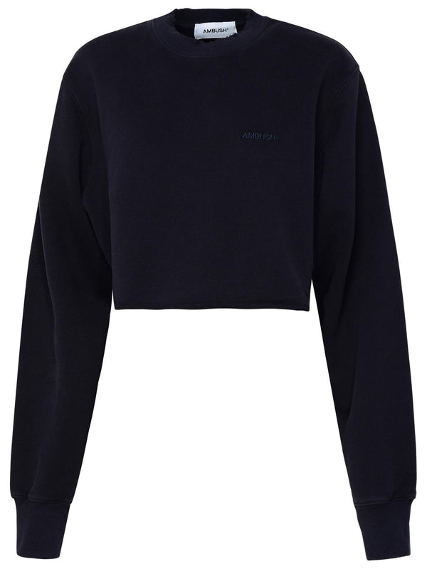 Ambush Destroyed Blue Cotton Sweatshirt