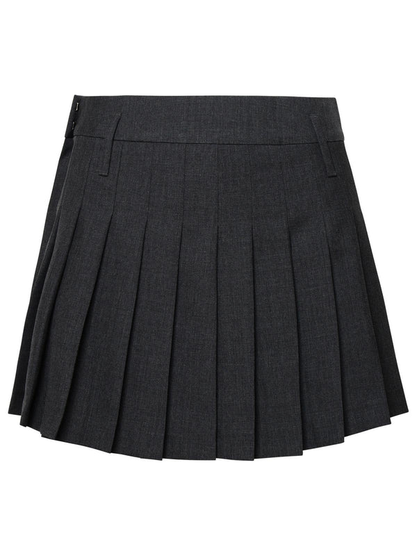 Ambush Grey Virgin Wool Skirt