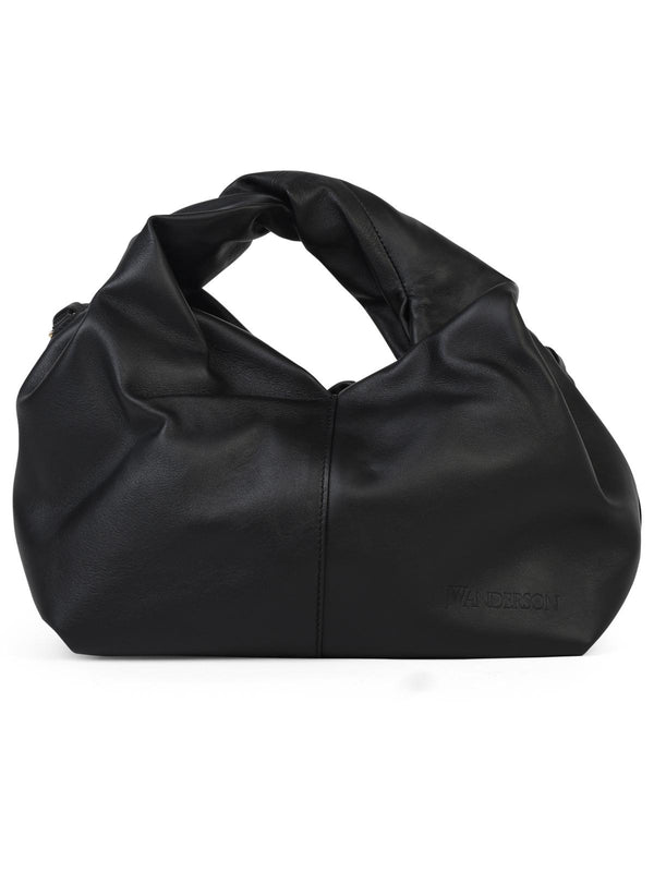 Jw Anderson Black Leather Hobo Twister Bag